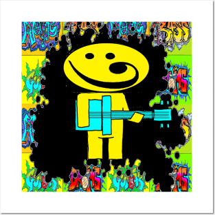 Bass Clef Smiley 2 Posters and Art